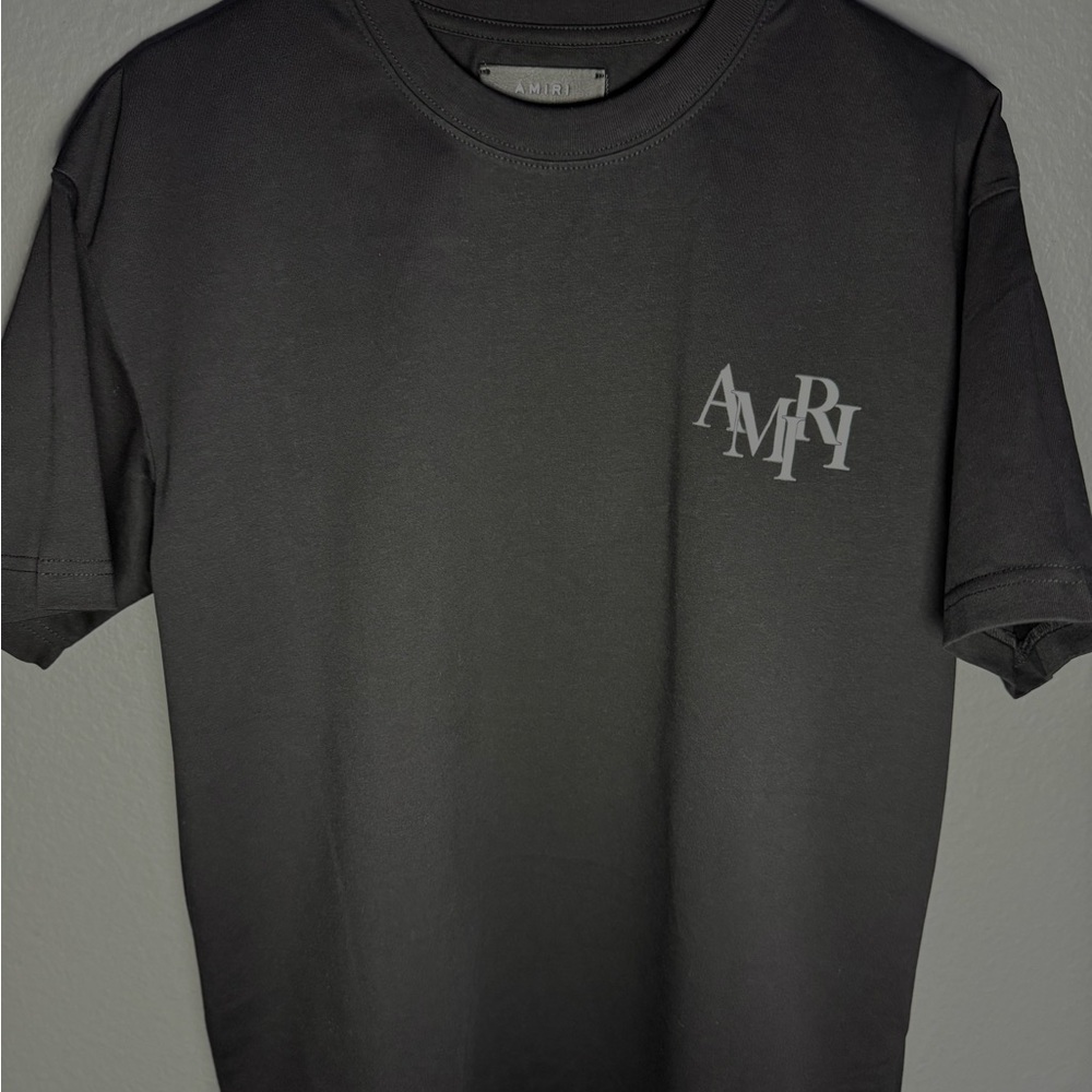 AMIRI Charcoal Short Sleeve Tee